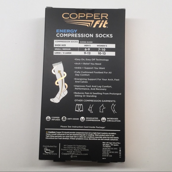 Unisex Copper Fit Energy Compression Sock - Picture 3 of 4